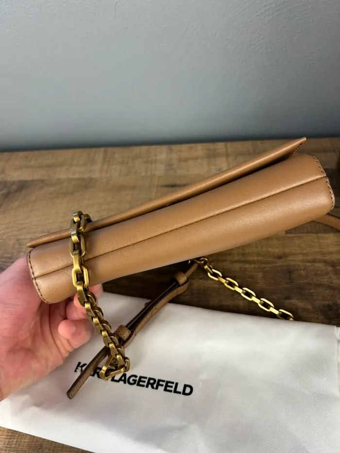 Sac Bandoulière Karl Lagerfeld Autograph Camel Neuf - photo numéro 4