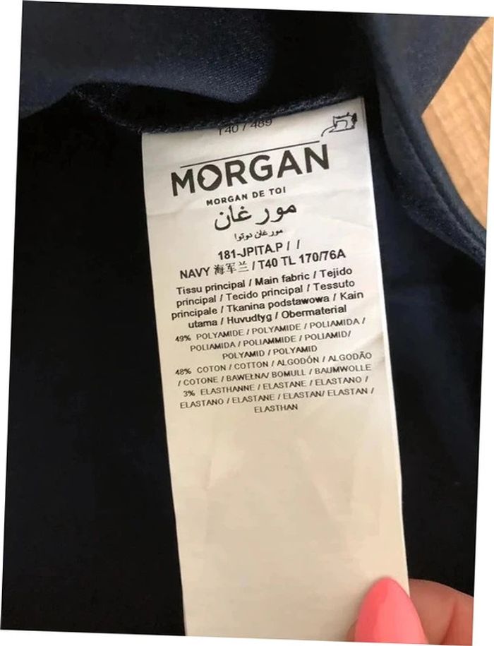 Jupe bleue marine neuve Morgan taille 40 (taille petit) - photo numéro 16