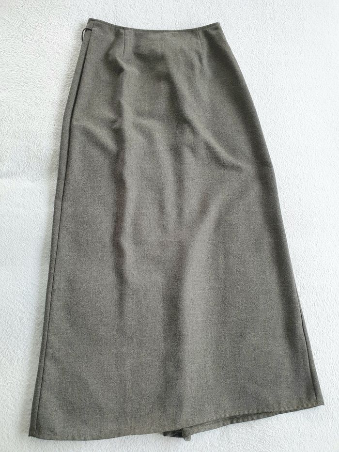 Jupe longue kakie 38 vintage - photo numéro 5