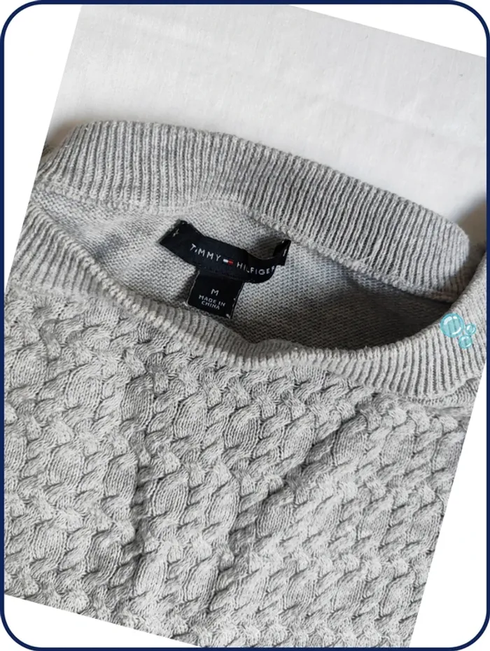 Pull - femme - tommy Hilfiger - M- gris - photo numéro 3