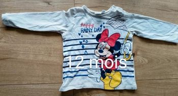 Tshirt ml parapluie Minnie