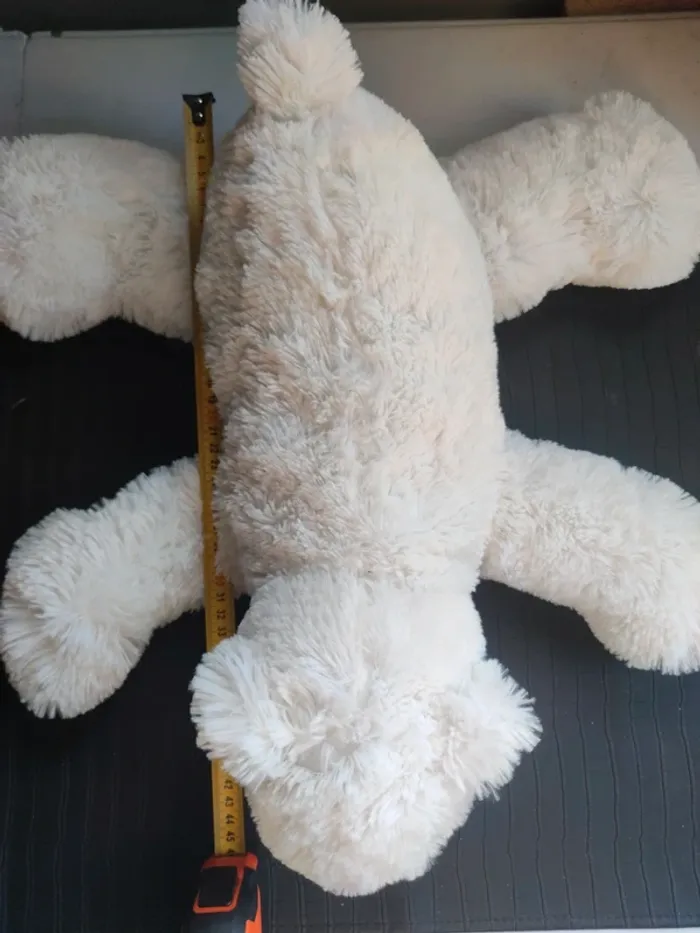 Grosse peluche ours blanc 45 cm - photo numéro 5