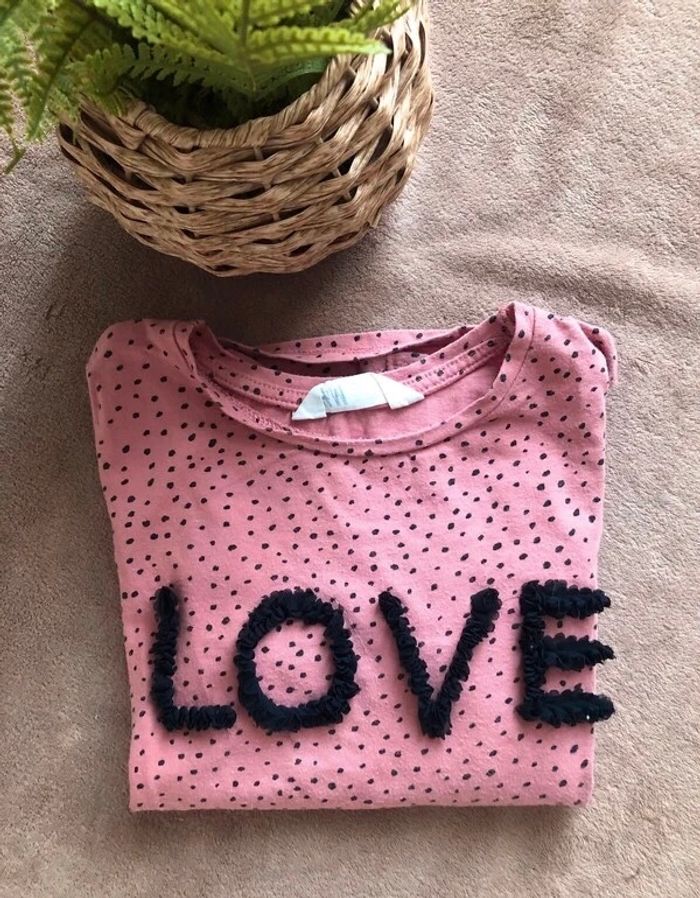 Tee-shirt rose noir fille H&M - photo numéro 4