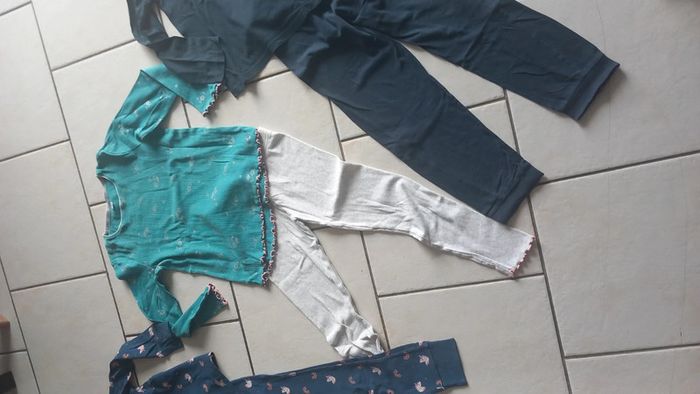 Lot de 3 pyjamas fille okaidi kiabi 8 ans tbe - photo numéro 3