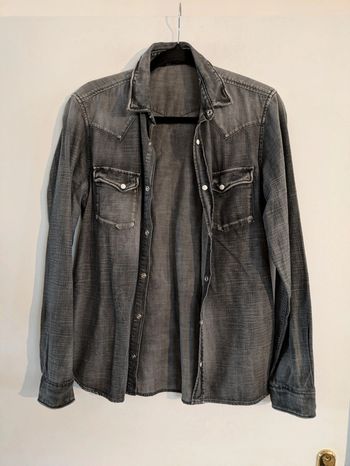 Chemise en jean grise délavée the kooples
