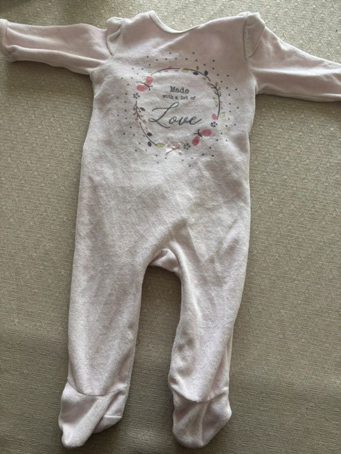 Pyjama bébé fille velour