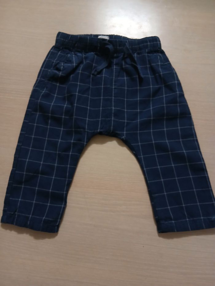 Pantalon sarouelle garcon a carreau taille 6 mois - photo numéro 4
