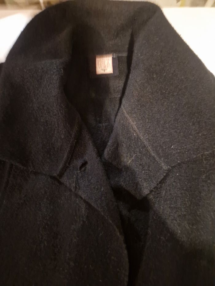 Joli manteau noir 100% laine, taille 36 - photo numéro 4