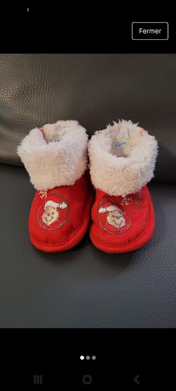 Chaussons de noel bébé disney winni l ourson