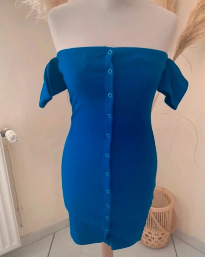 Robe côtelée, bleue, Forever21