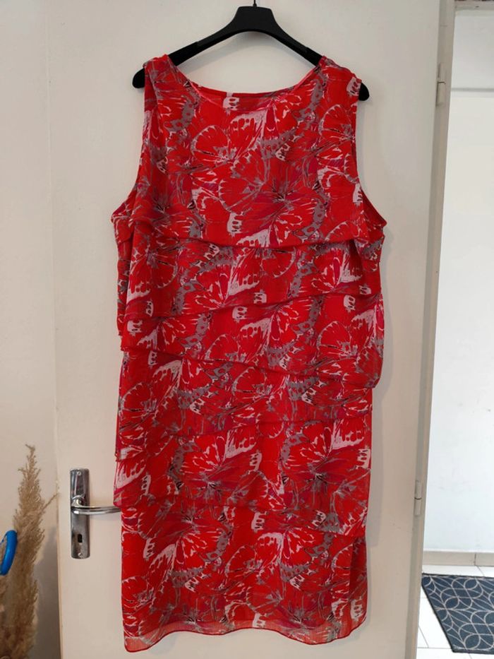 Robe rouge à volants taille 56 Ikebana - photo numéro 2