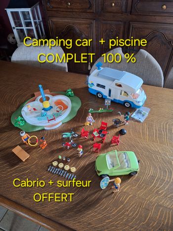 Playmobil camping car 70088 + piscine 9422