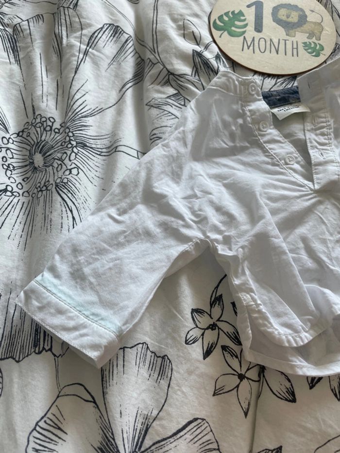 Chemise cérémonie bébé garçon blanche tape à l’œil 1 mois - photo numéro 3
