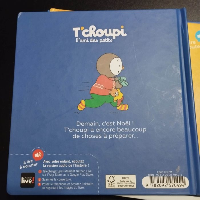 Livre enfant Nathan T'choupi fête Noël - photo numéro 2