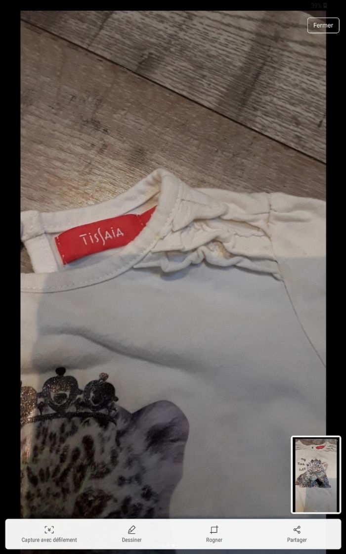 Tee shirt manche longue avec lionceaux - photo numéro 3