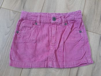 Jupe en velours rose 4 ans