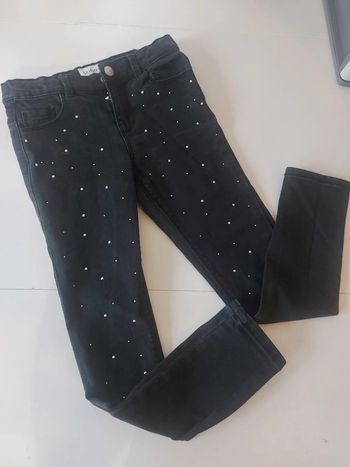Pantalon noir strass skinny 8 ans