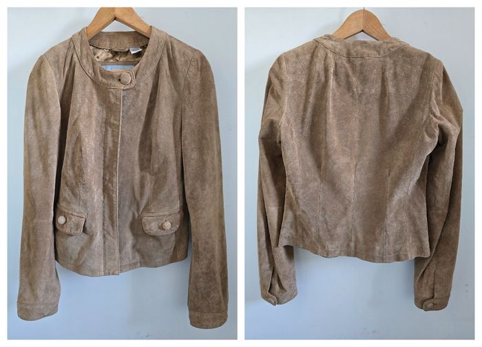 📌 Blouson Veste en Cuir suédé (daim)- Laura Clément - photo numéro 5