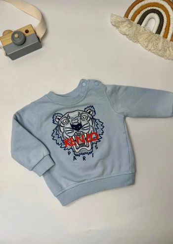 Sweat Kenzo bébé garçon bleu taille 9 mois parfait état