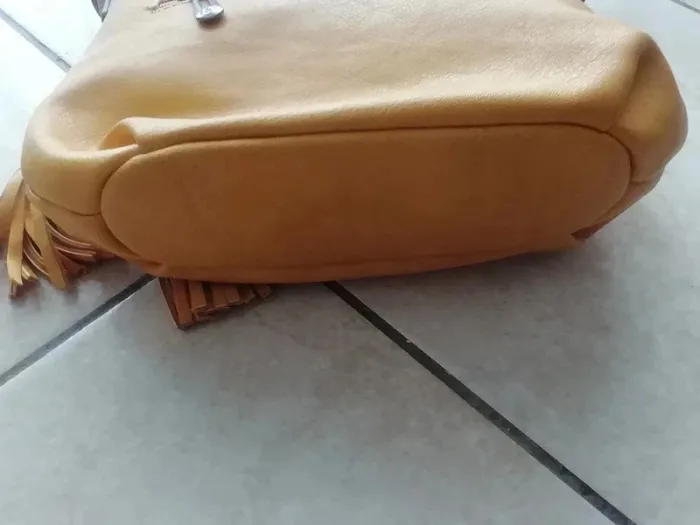 Petit sac à bandoulière ton moutarde. - photo numéro 4