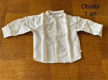 Chemise manches longues obaïbi 1 an