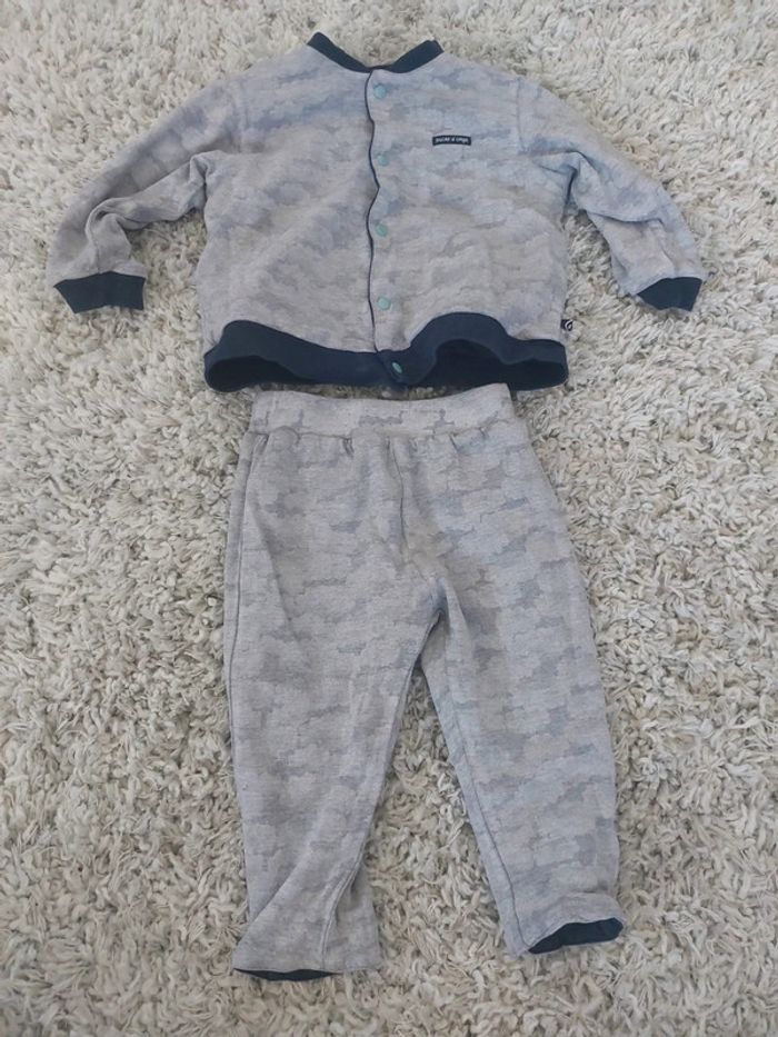 Ensemble (pantalon + veste) réversible Sucre D'orge 18 mois - photo numéro 2