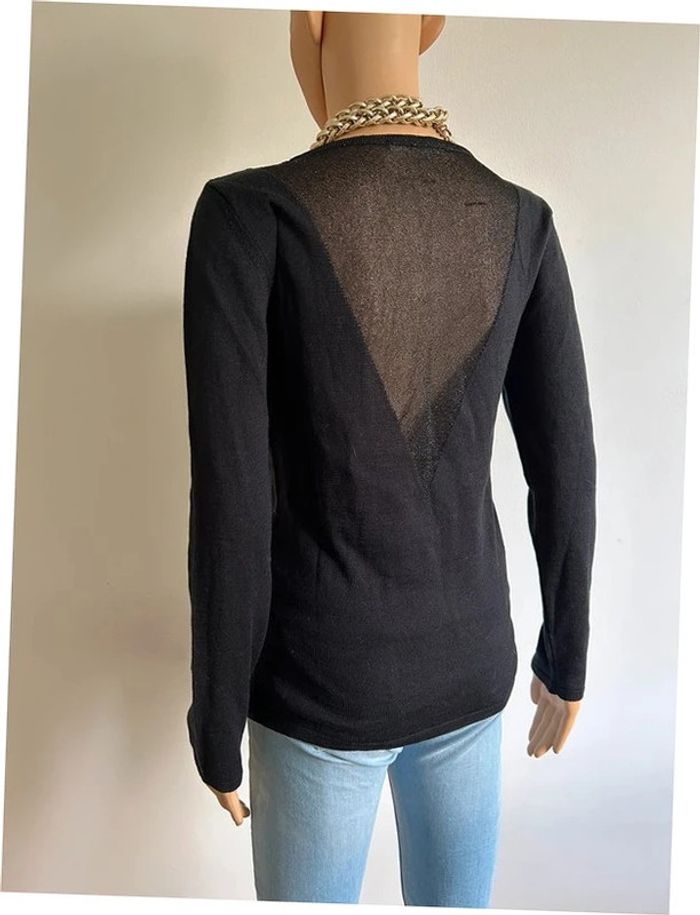 Pull noir pailleté à manches longues An'ge taille unique TBE - photo numéro 8