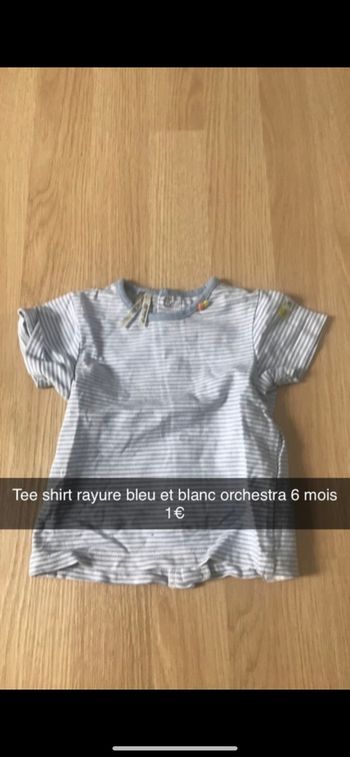 Tee shirt rayure bleu et blanc