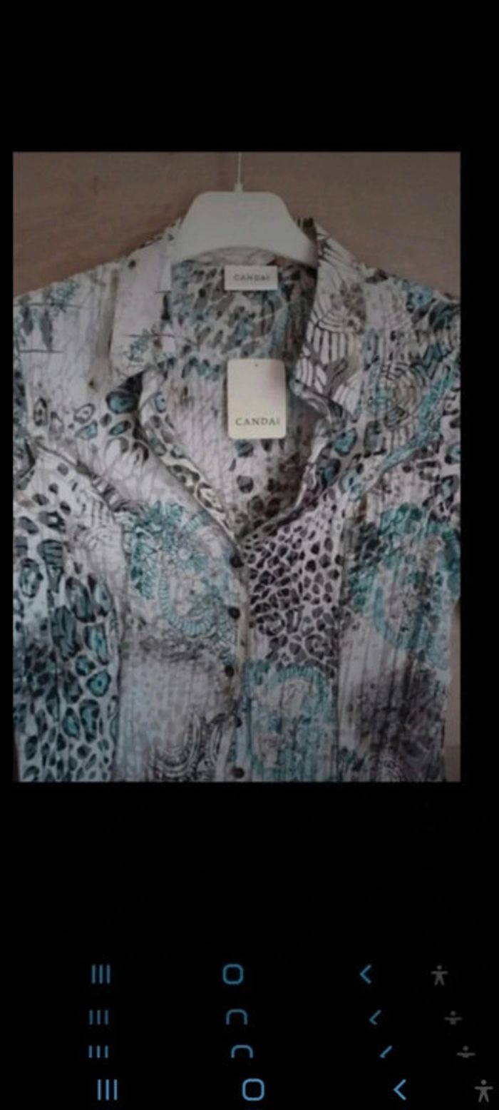 Superbe blouse taille 40 neuve canda Acheté trop petit - photo numéro 2