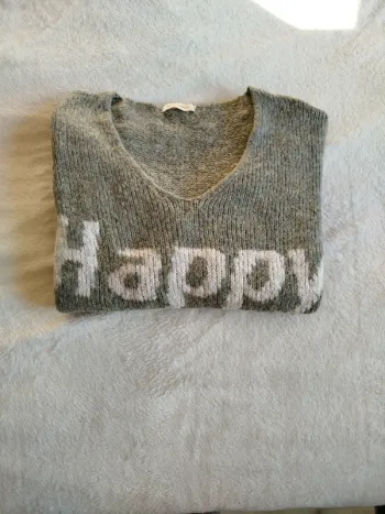 Pull femme Dolce Stella taille unique vert/gris