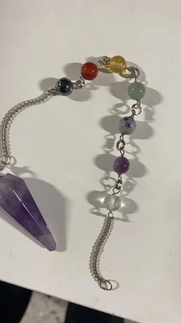Pendule améthyste bracelet - photo numéro 3