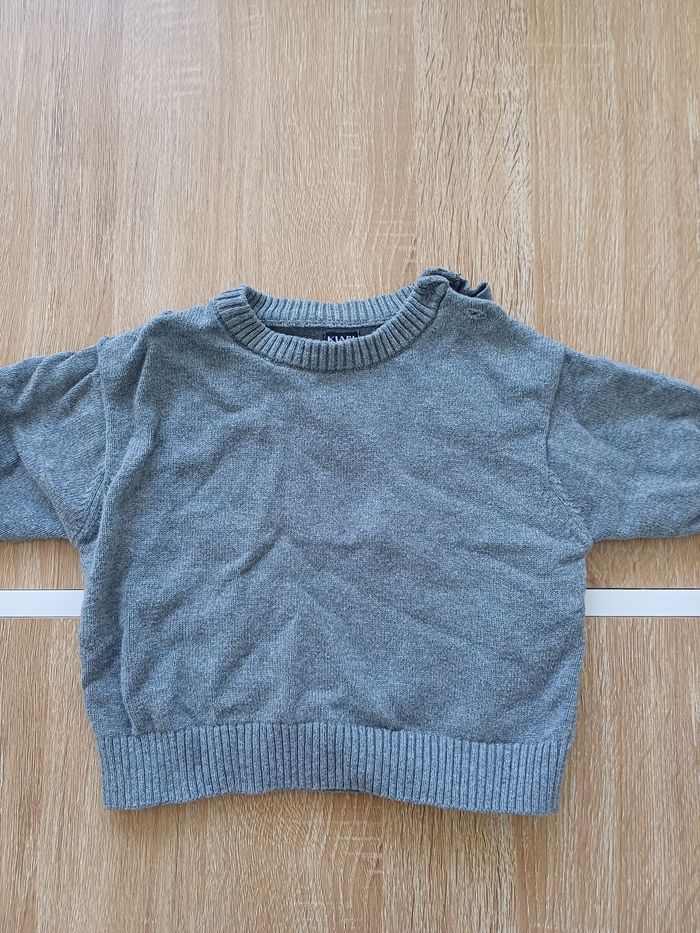 Pull gris bébé 6 mois