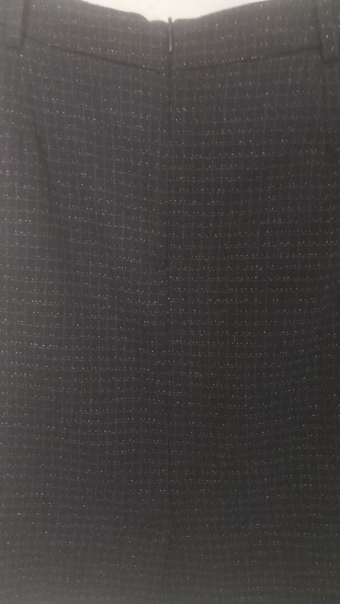 Jupe bleu foncé pailleté doré - photo numéro 4
