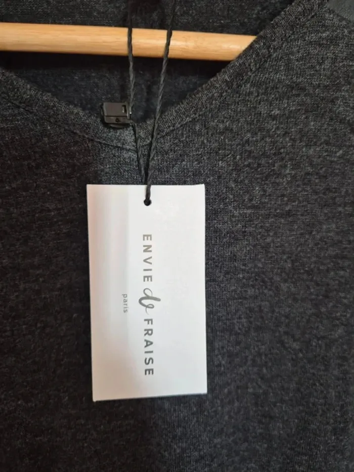 Robe grossesse gris pièce cuir  Envie de fraise Taille 36 38 M - photo numéro 5