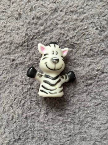 Figurine vintage finger puppet zèbre