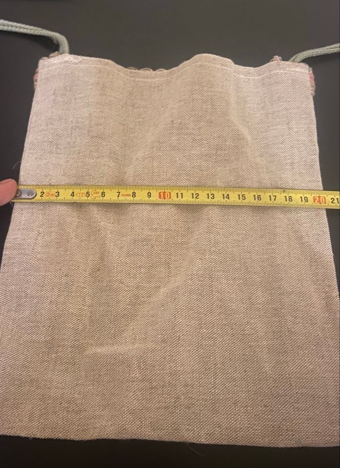 Pochette en jute beige et multicolore - photo numéro 5