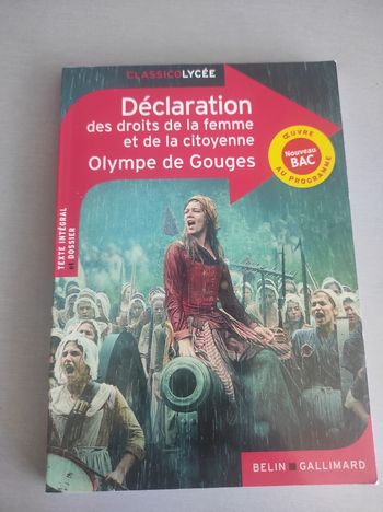 Livre déclaration des droits de la femme et de la citoyenne