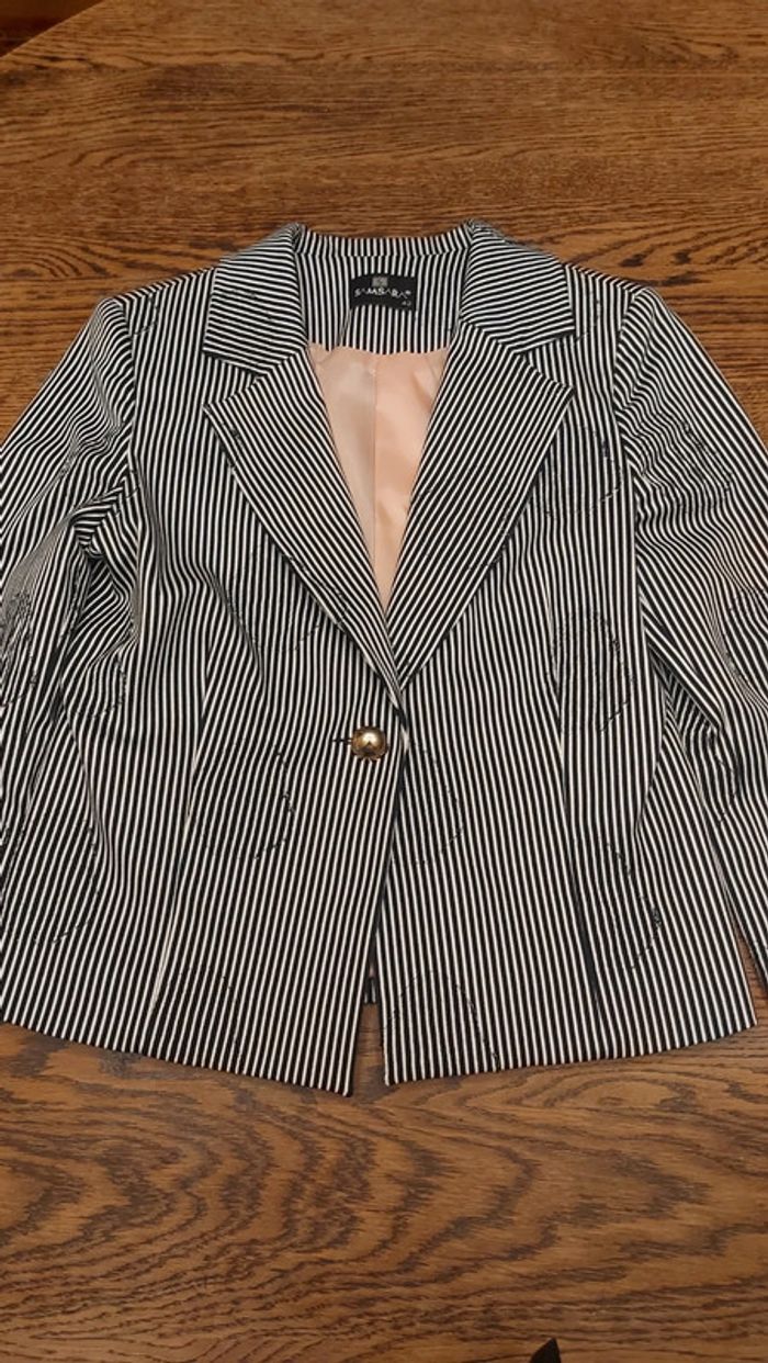 Blazer Samsara taille 42 noir/blanc - photo numéro 9