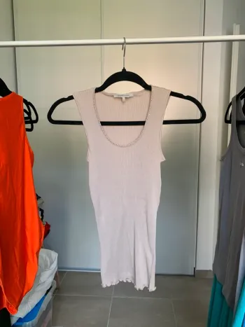 Top à paillette Gérard Darel beige taille 2