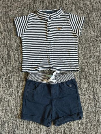Ensemble t-shirt short été garçon 6 mois