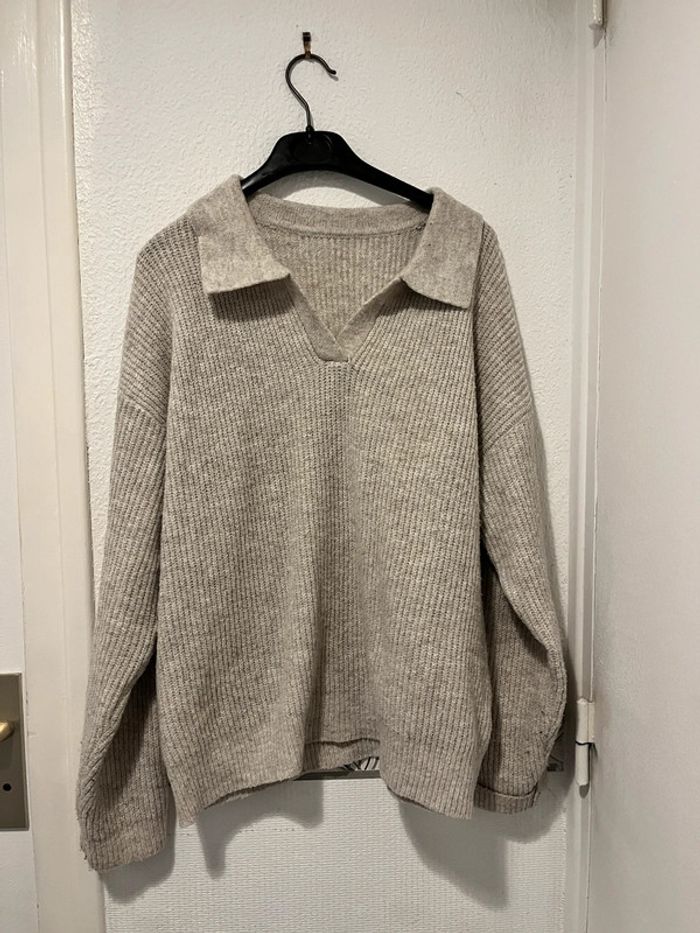 Pull beige col V
