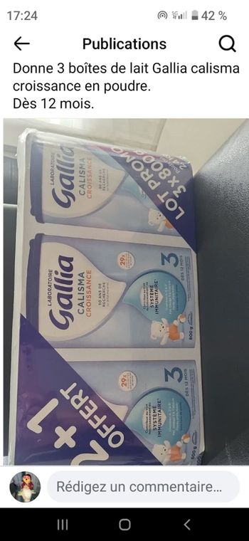 Vendre 3 boîtes Gallia num 3