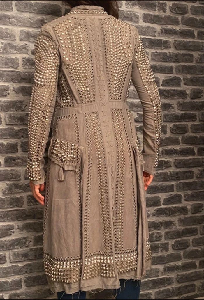 Veste longue en daim Just Cavalli – cloutée – neuve avec étiquette – pièce forte - photo numéro 3