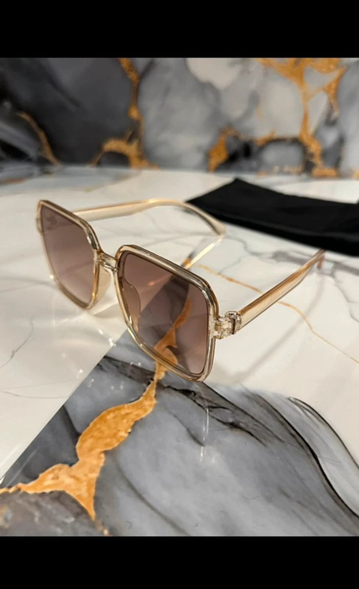 Lunettes de Soleil Fantaisie Marron Clair - photo numéro 2