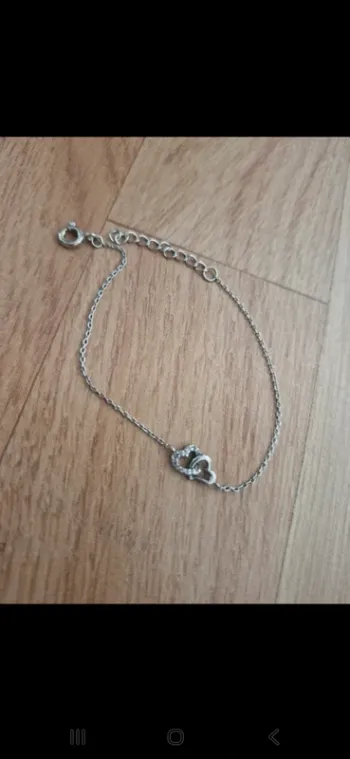 Bracelet argent cœurs enlacés