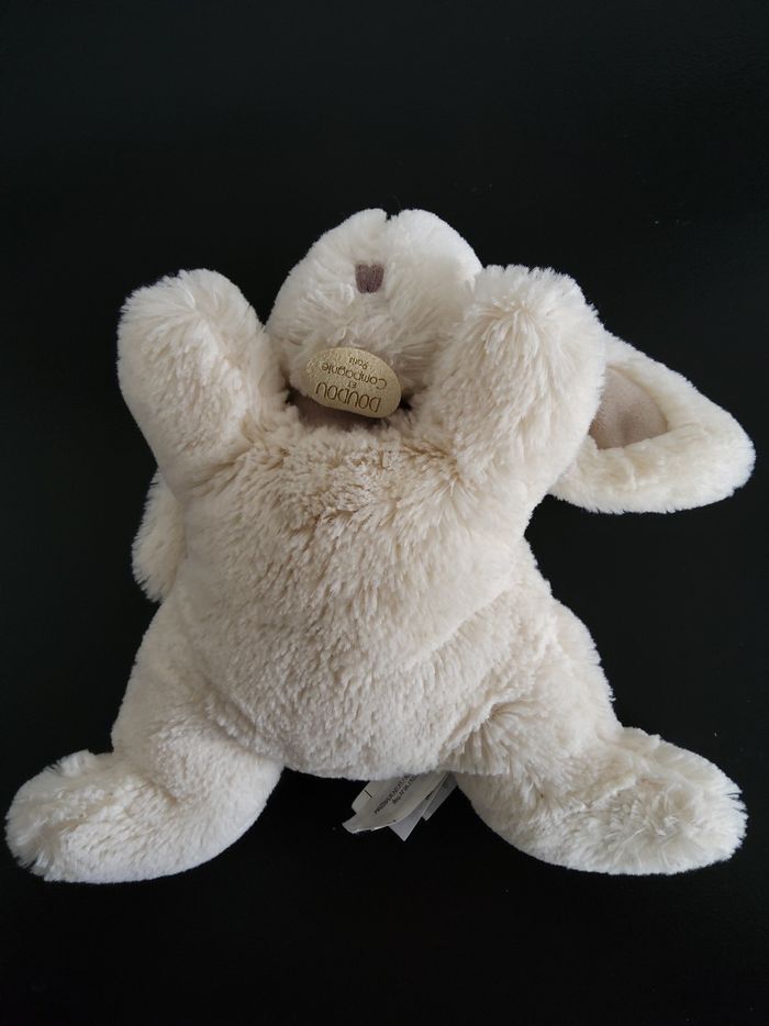 Peluche lapin crème Doudou et Compagnie - photo numéro 3
