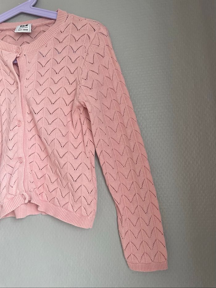 Gilet ajouré rose fille 5 ans tape à l’œil - photo numéro 4