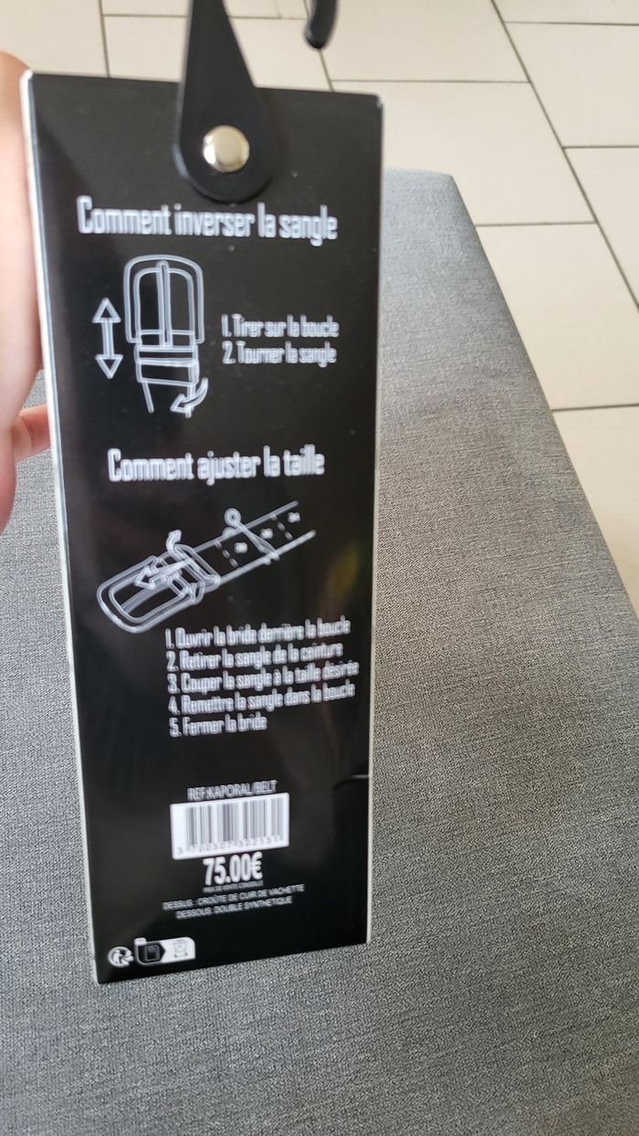 Ceinture homme cuir - photo numéro 4