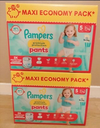Lot couches Pampers premium pants taille 5