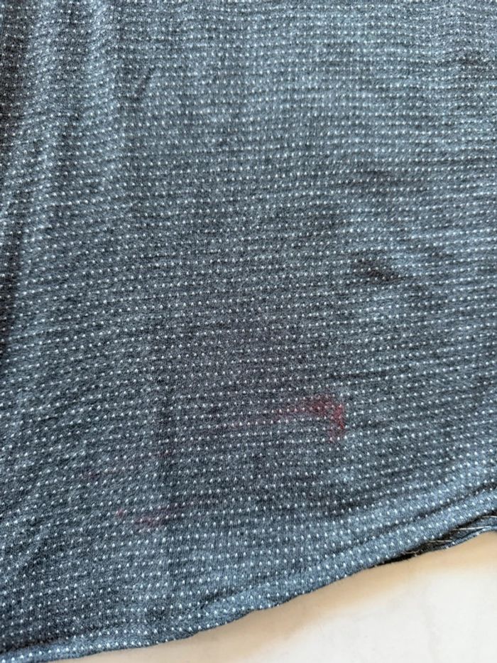 Chemise / Surchemise vintage George en coton taille XXXL couleur grise & blanche - photo numéro 10